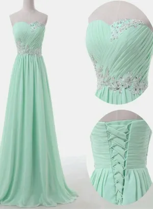Mint Green Simple Prom Dresses , Formal Dresses, Party Gowns