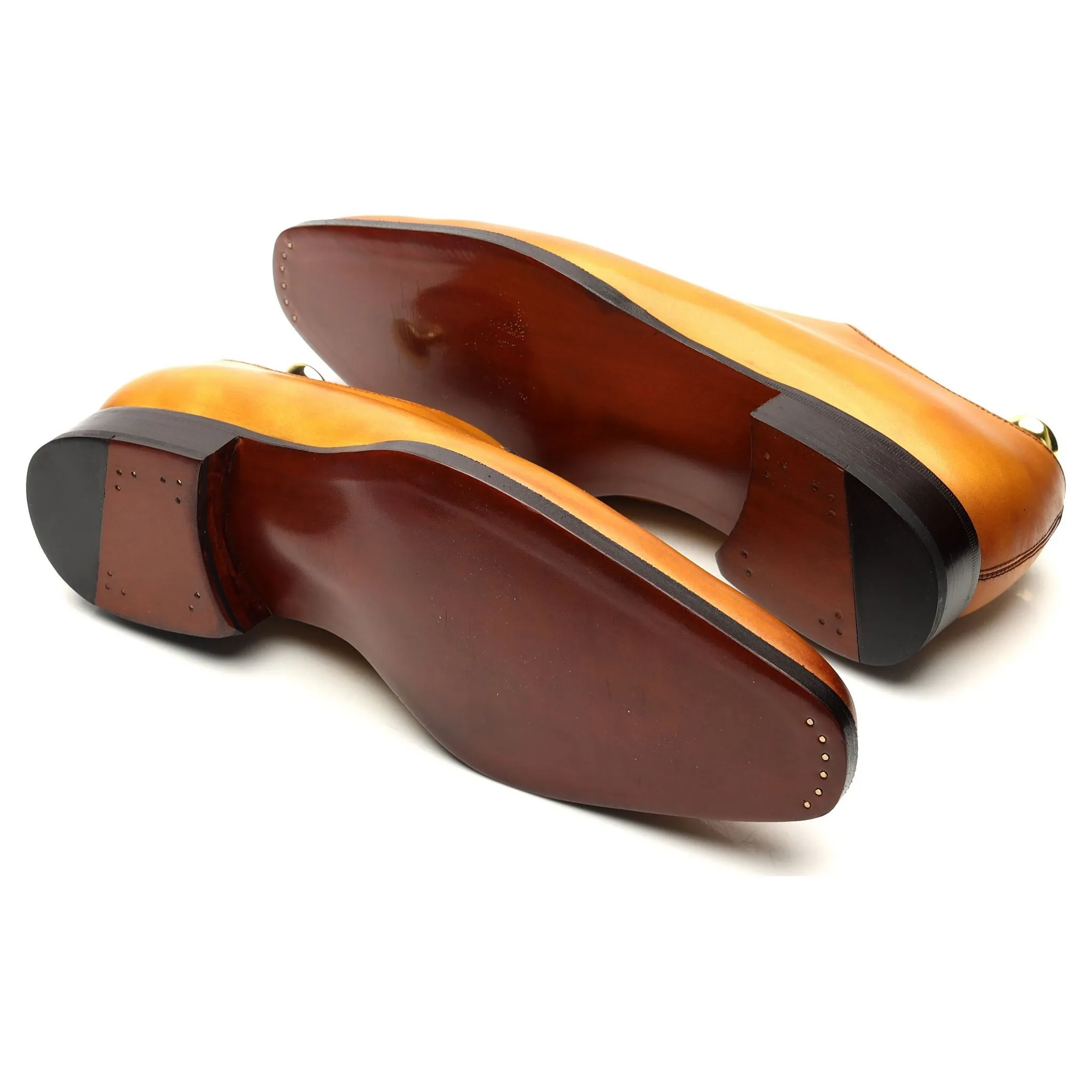 'Miquel' Tan Brown Leather Wholecut Oxford UK 8.5