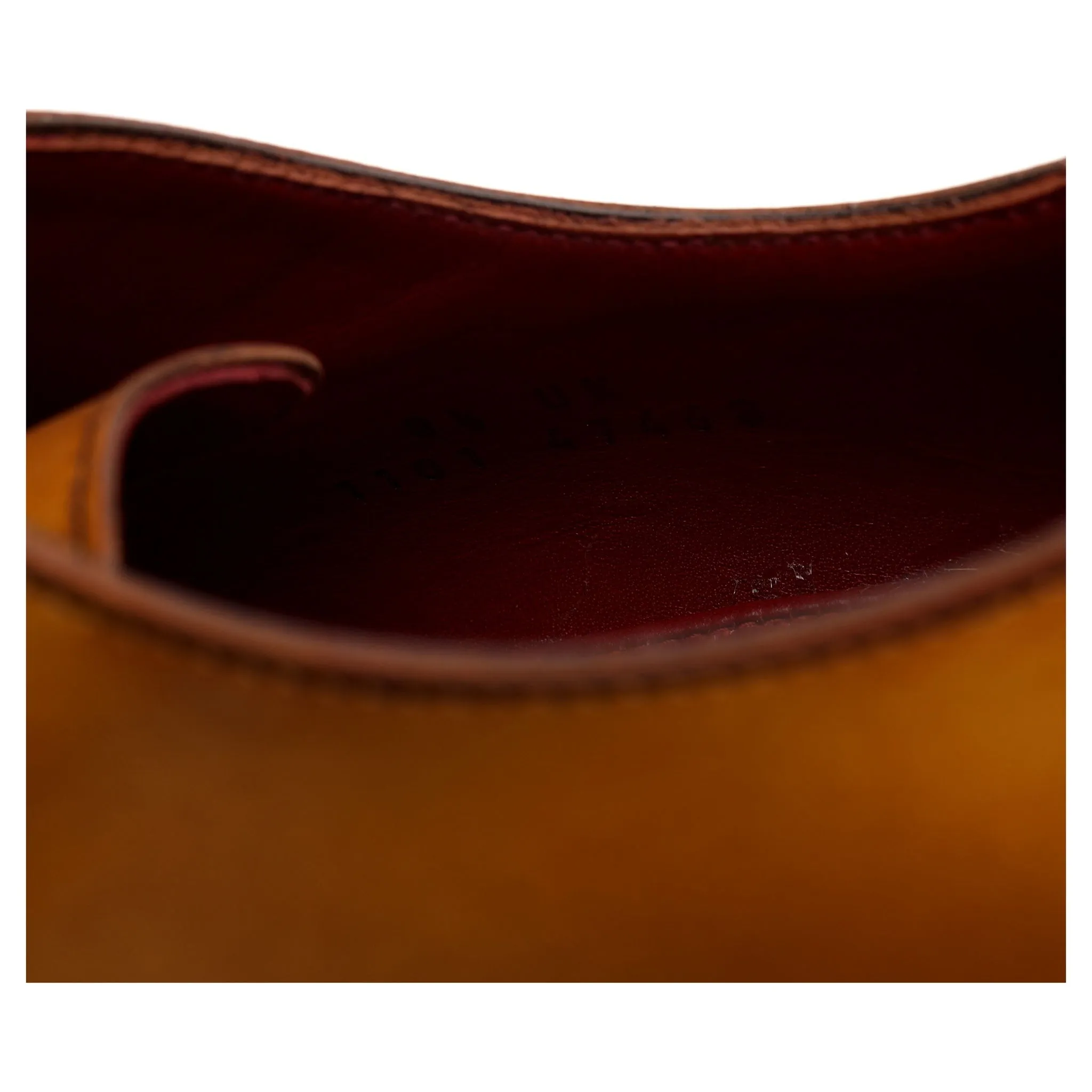 'Miquel' Tan Brown Leather Wholecut Oxford UK 8.5
