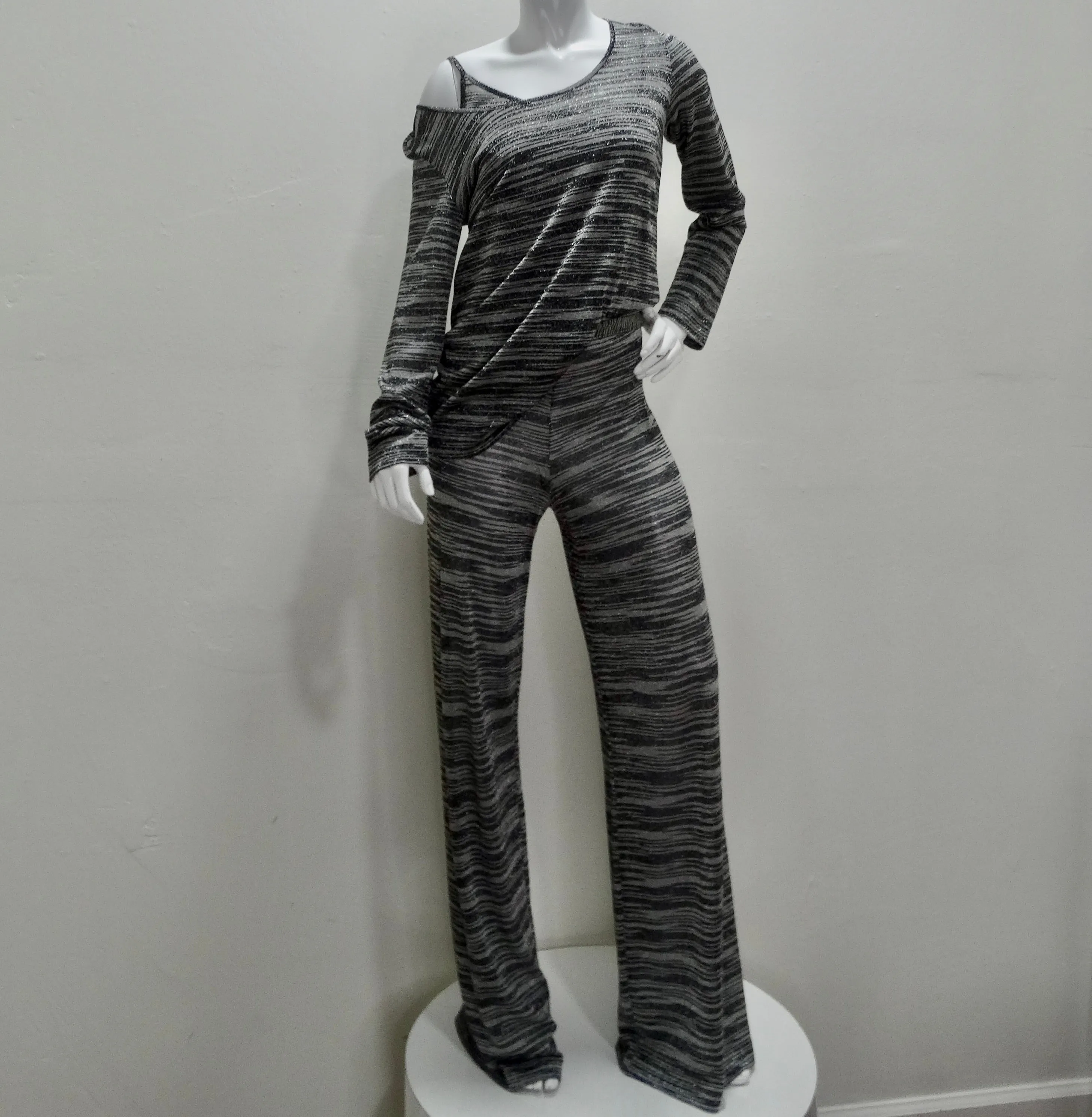 Missoni Neiman Marcus Silver and Black Three Piece Lounge Outfit Set