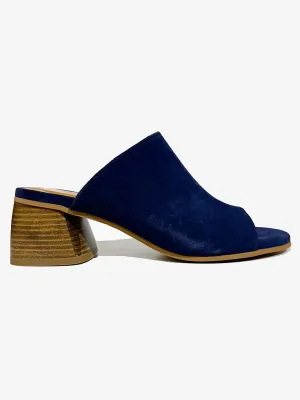 Mule with Sculptural Wooden Heel