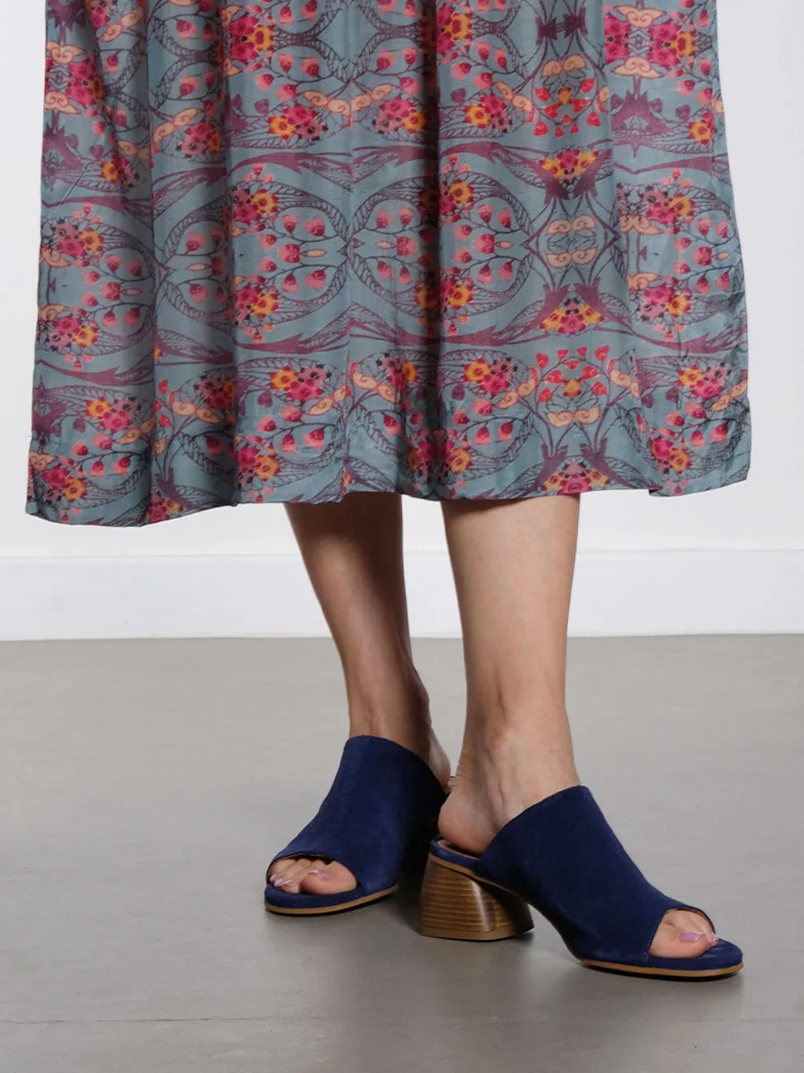 Mule with Sculptural Wooden Heel