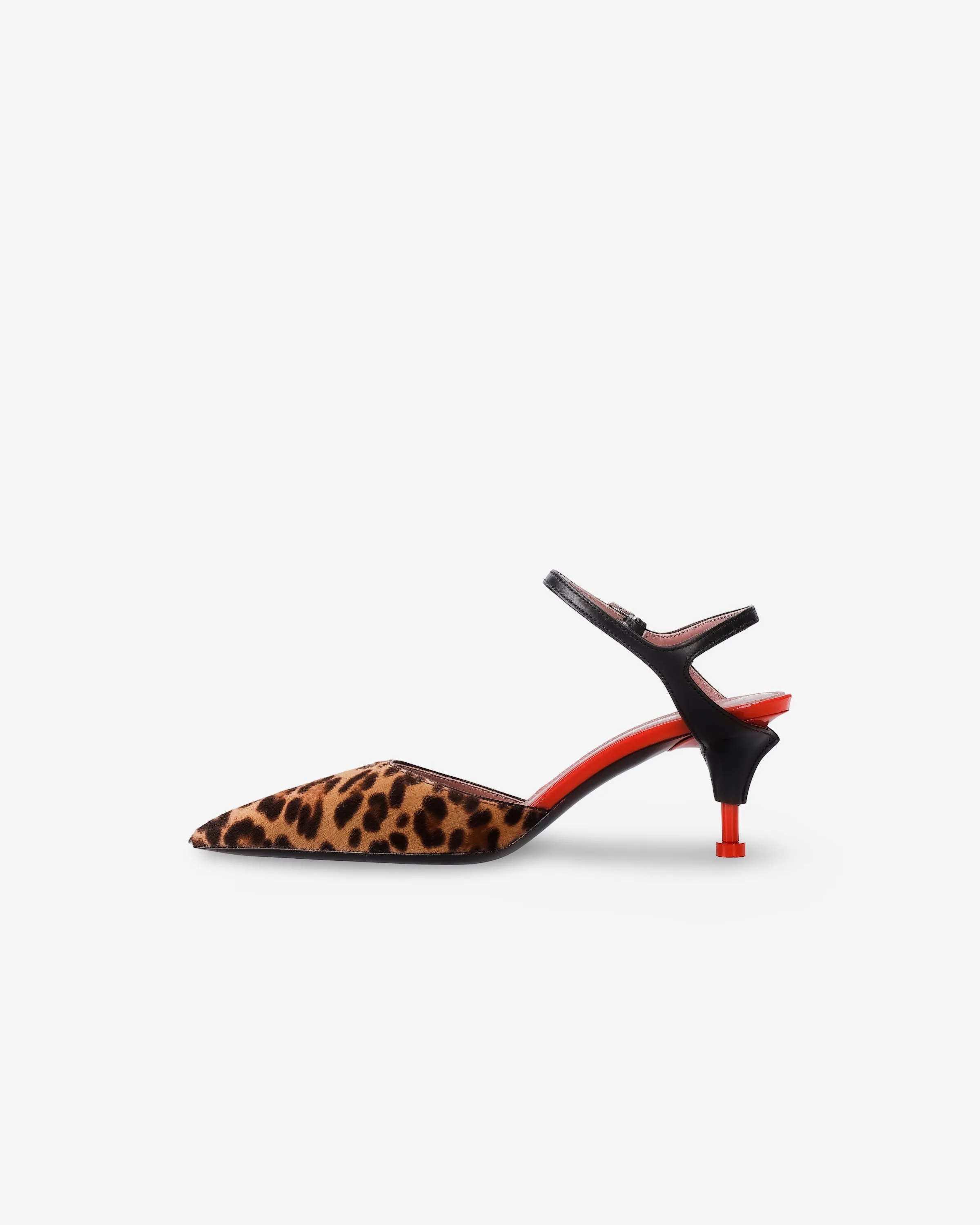 Mules Animalier with Black Belt