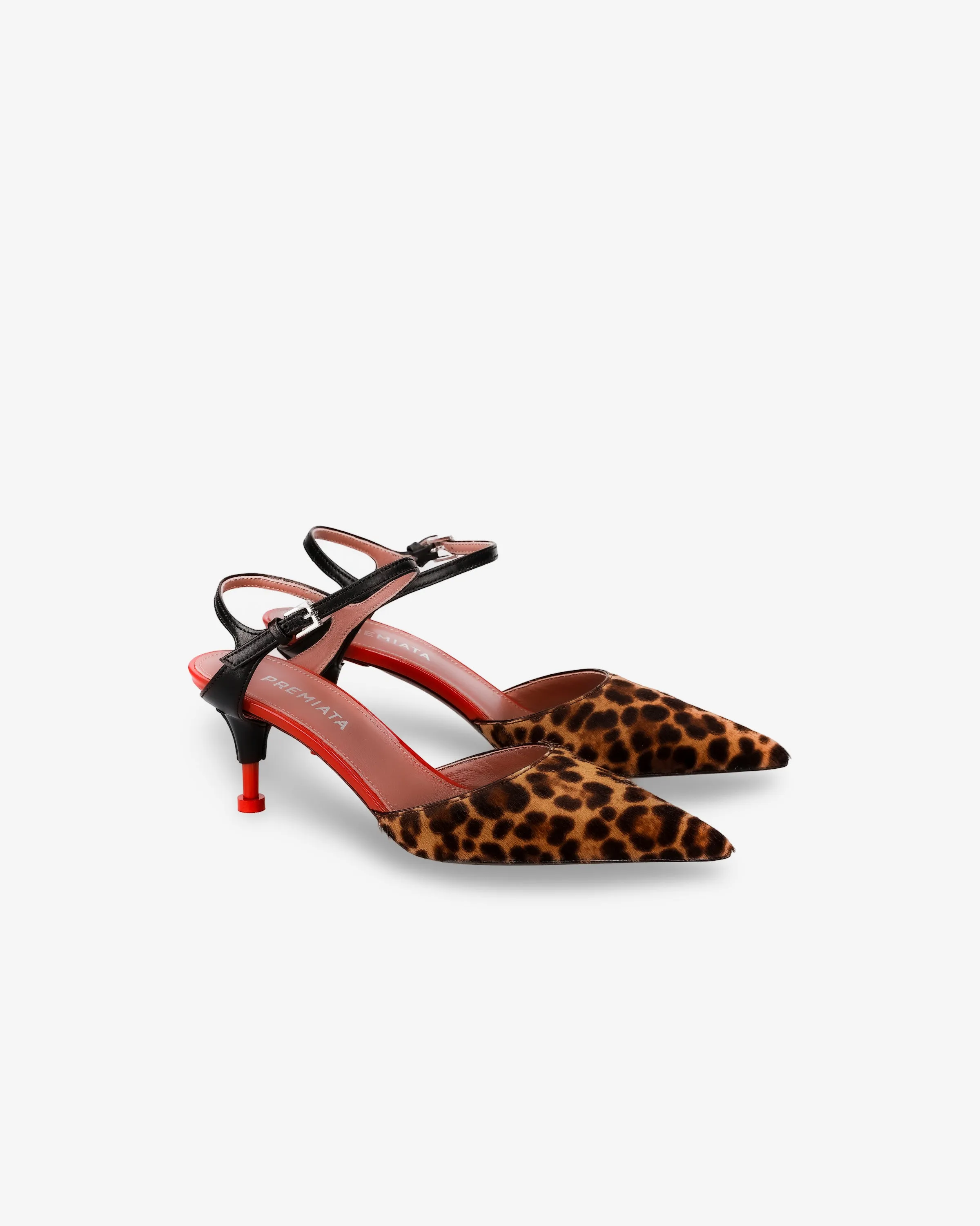 Mules Animalier with Black Belt