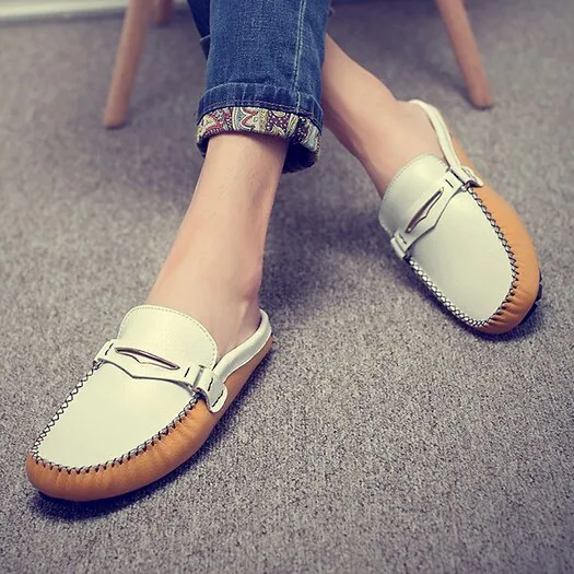 mules sandals men black slides  fashion shoes summer slip on comfort metal designer breathable hot sale china waterproof new