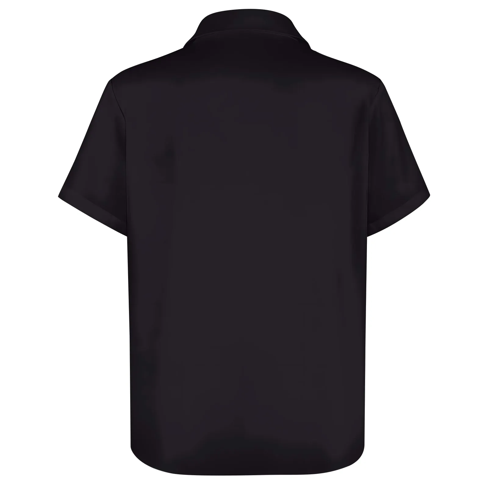 Music Vinyl Record Print Plus Size Bowling Shirt Casual Short Sleeve Shirt 2404000701