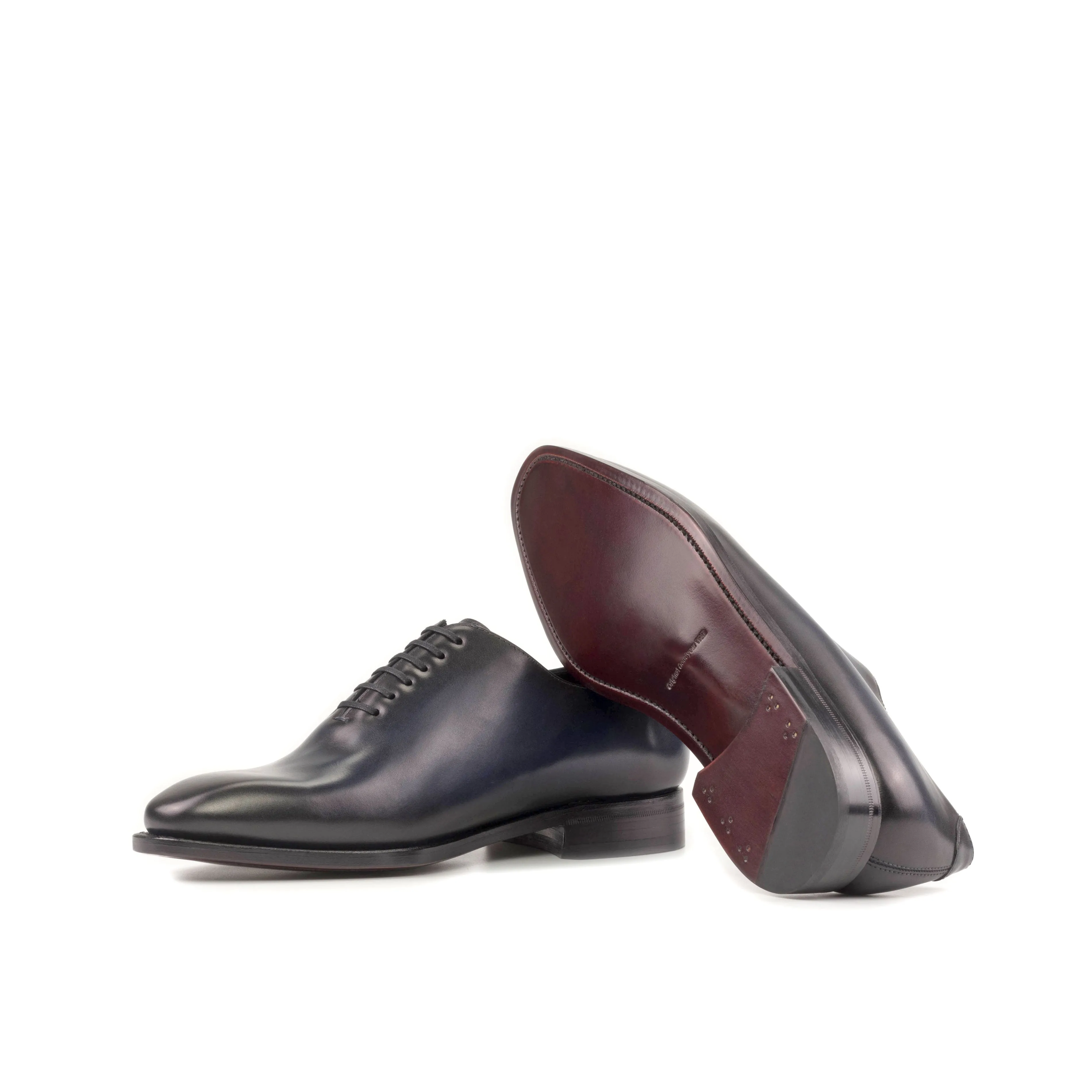 Navy Calf Wholecut Shoes