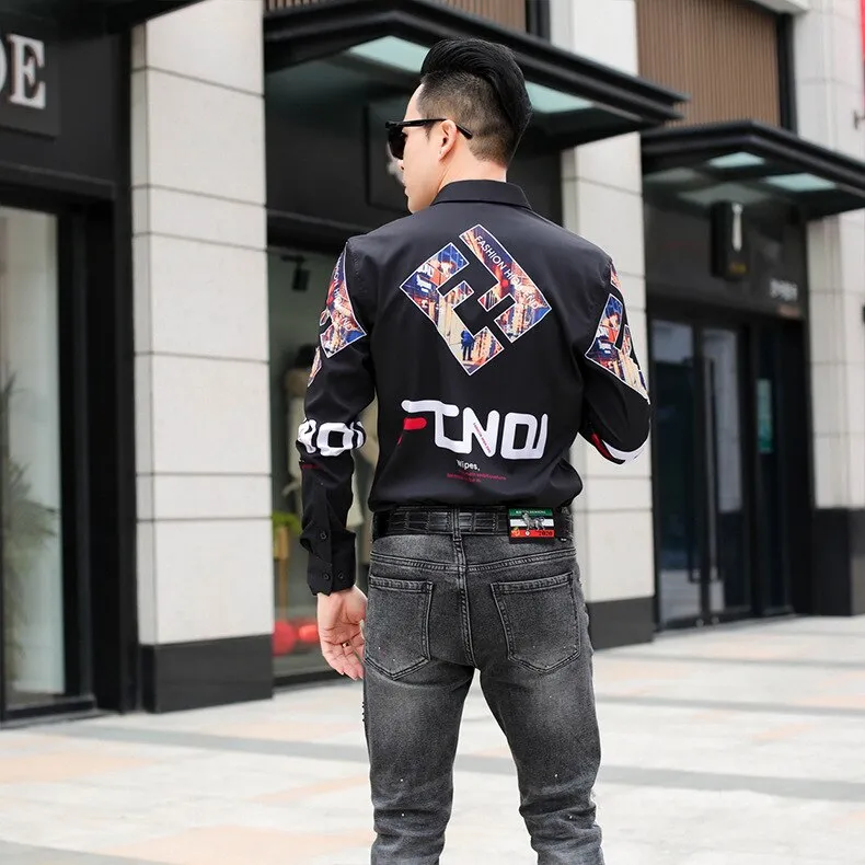 New long sleeve shirt men's fashion