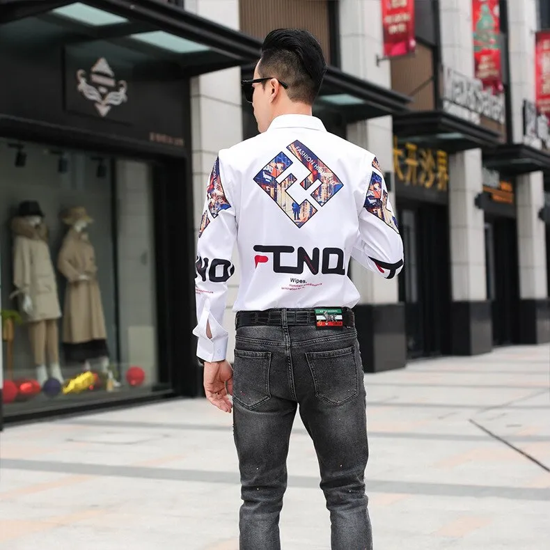 New long sleeve shirt men's fashion