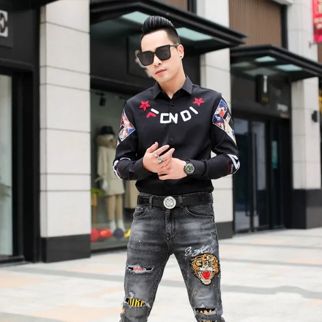 New long sleeve shirt men's fashion