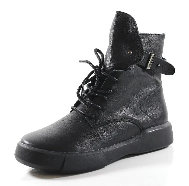 new Martin boots handmade leather women's shoes casual boots single boots