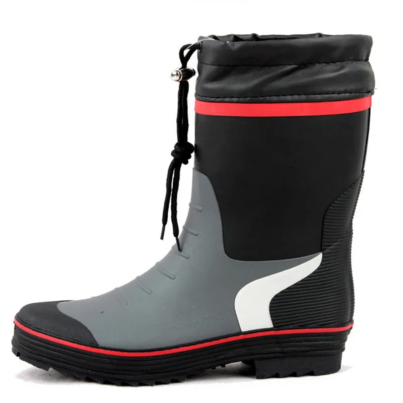 New Men's Casual Simple Waterproof Rain Shoes Fishing Boots