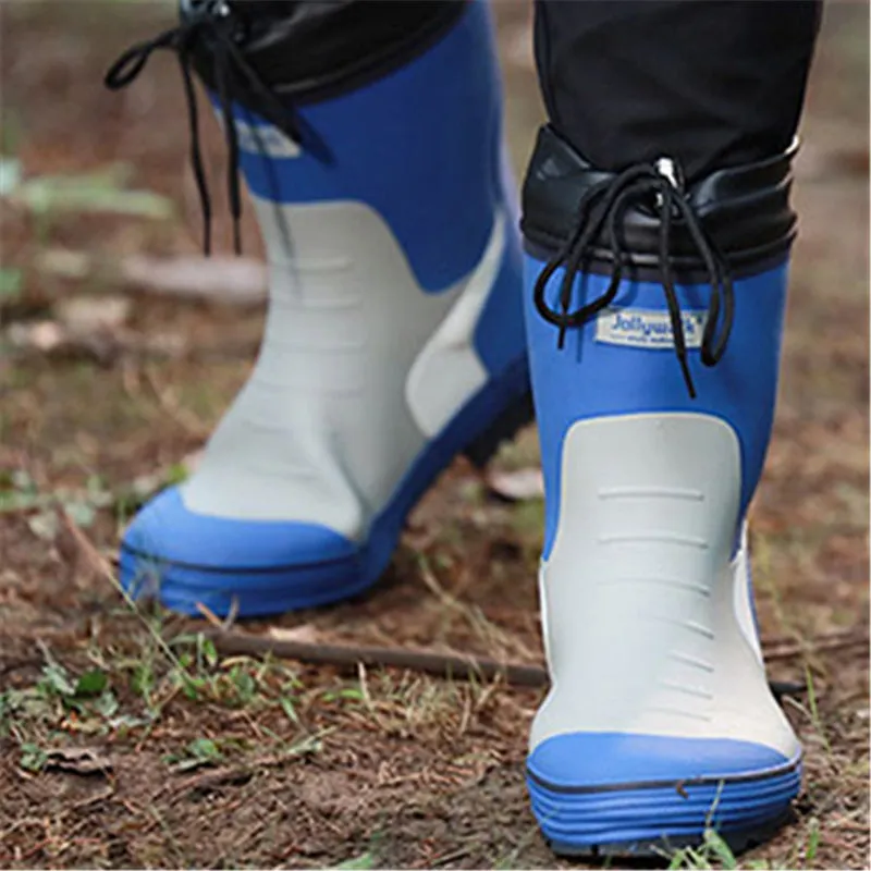 New Men's Casual Simple Waterproof Rain Shoes Fishing Boots