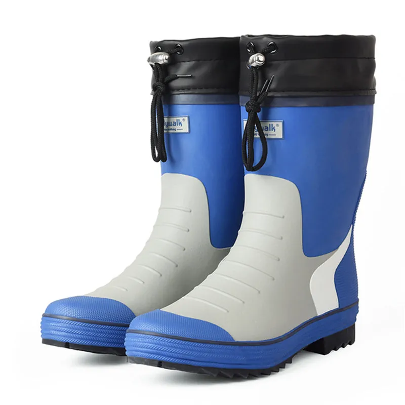 New Men's Casual Simple Waterproof Rain Shoes Fishing Boots