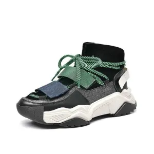New Sneakers Women Platform White Sneakers Horsehair Shoes Casual Boots Breathable Soft Woman Chunky Shoes OLD DAD SHOES
