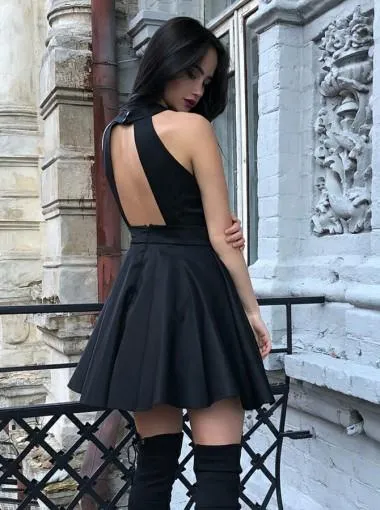 Newest Simple Halter Red Cheap Backless Short Homecoming Dress, HD0401