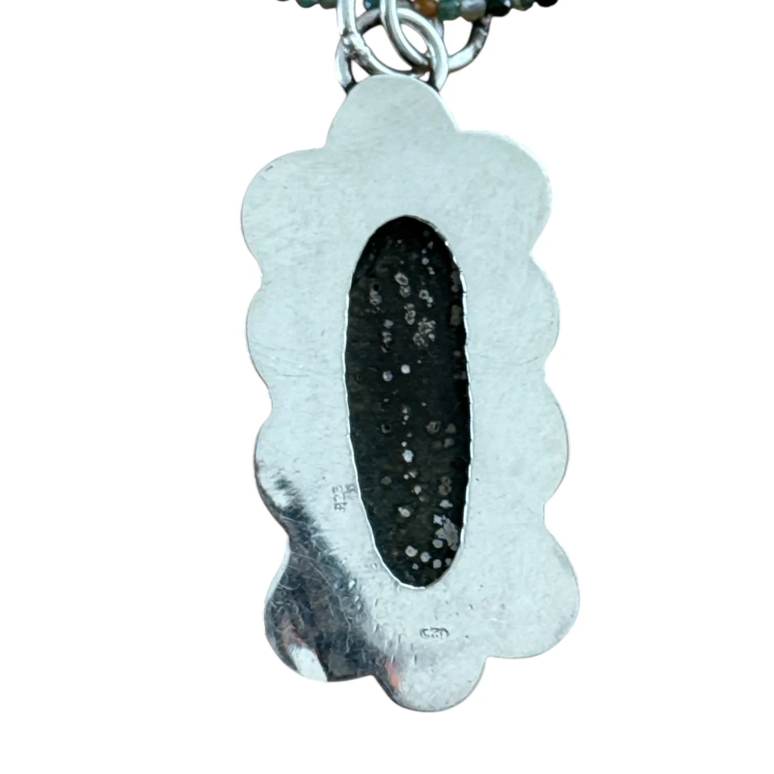 Ocean Jasper Solid 925 Sterling Silver Pendant Necklace