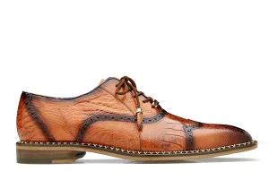 Ostrich Wing Tip Lace-Up