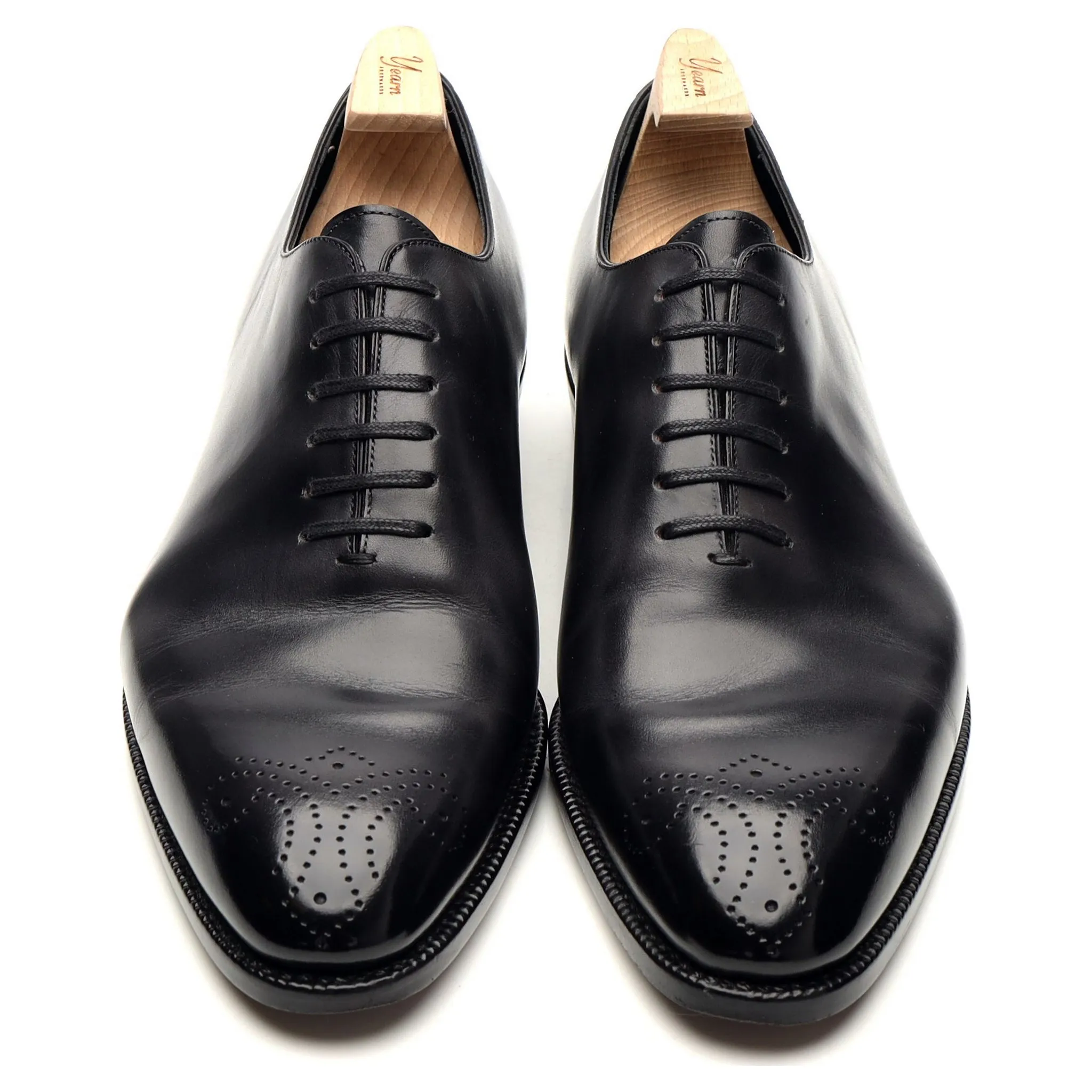 'OXF 215' Black Museum Leather Wholecut Oxford UK 8.5