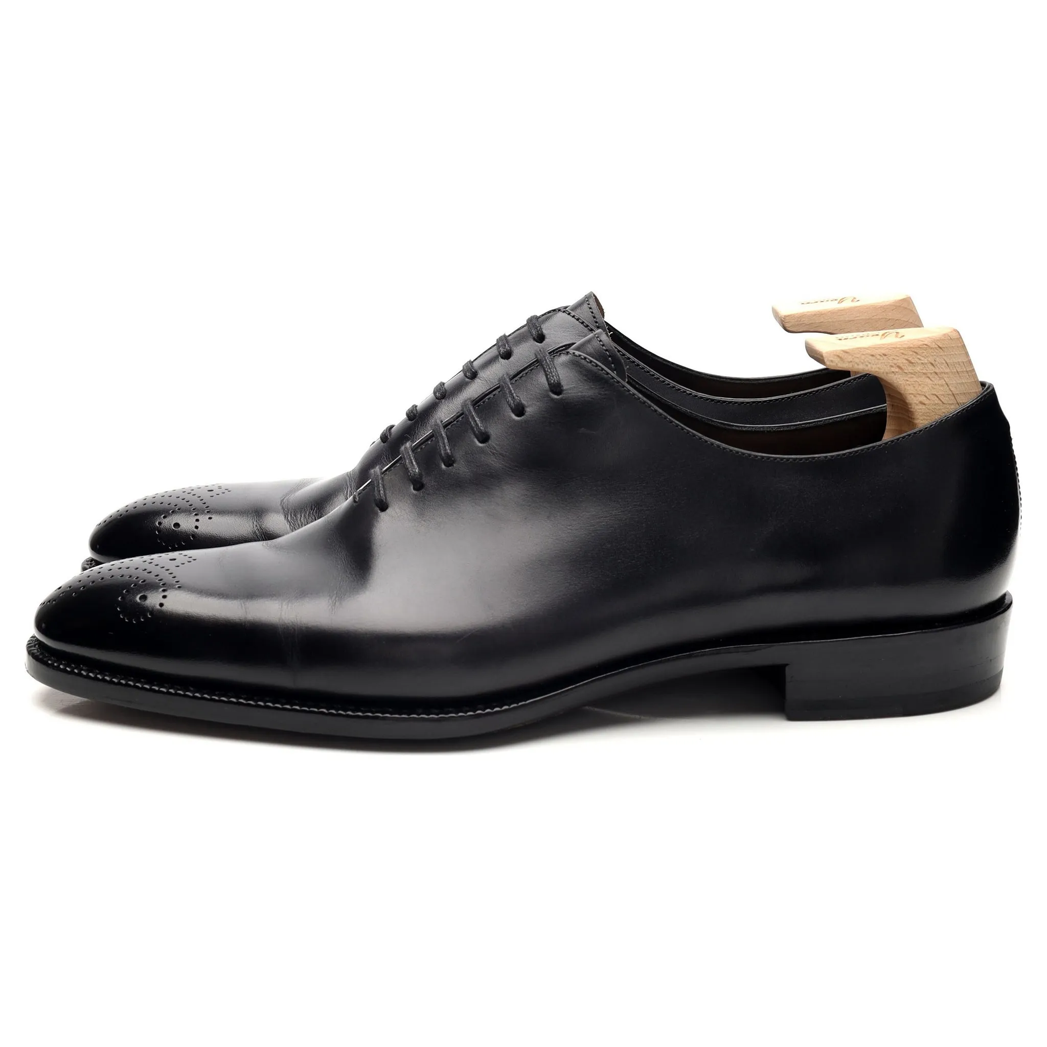'OXF 215' Black Museum Leather Wholecut Oxford UK 8.5