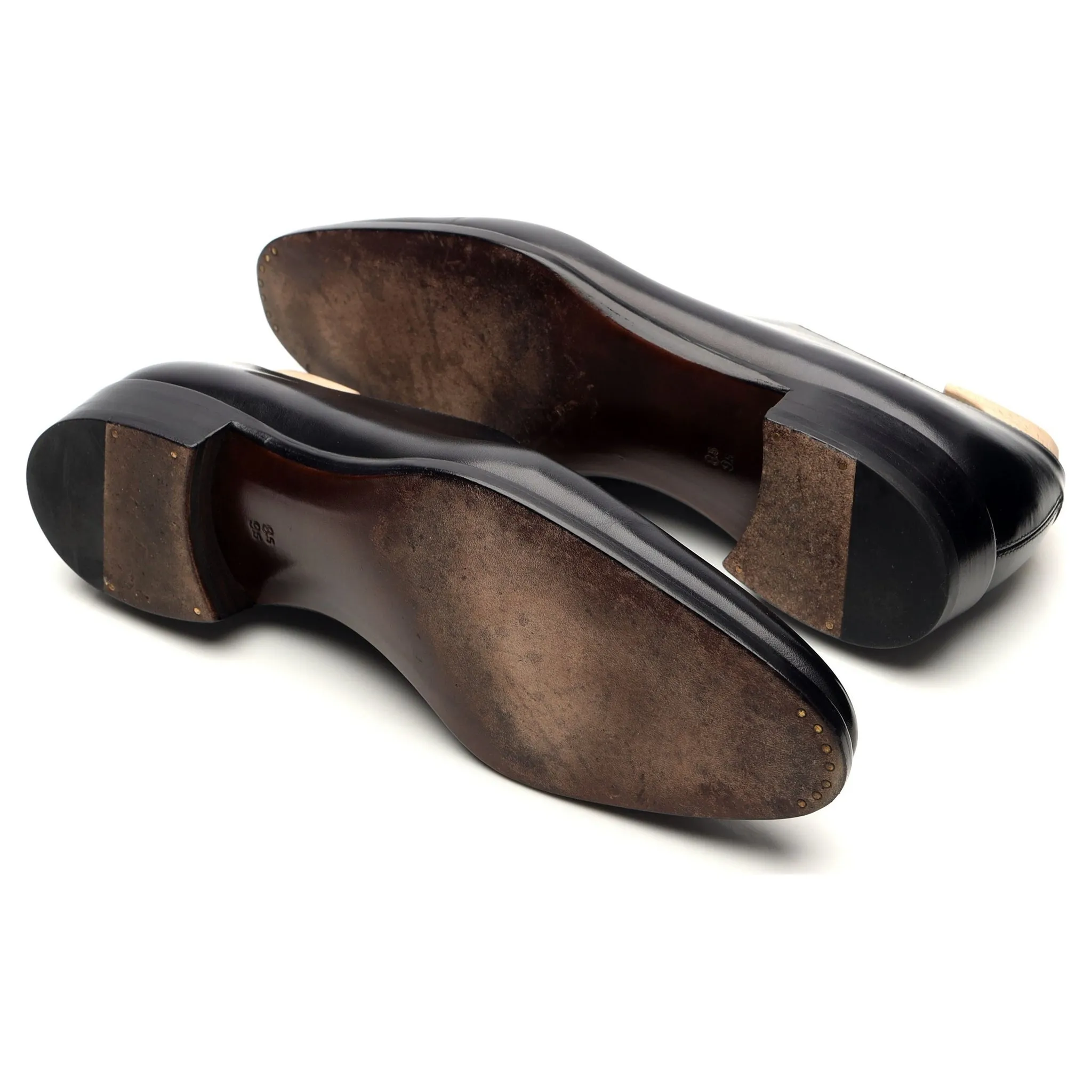 'OXF 215' Black Museum Leather Wholecut Oxford UK 8.5