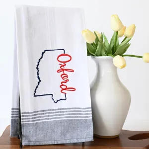 Oxford Mississippi Embroidered Hand Towel