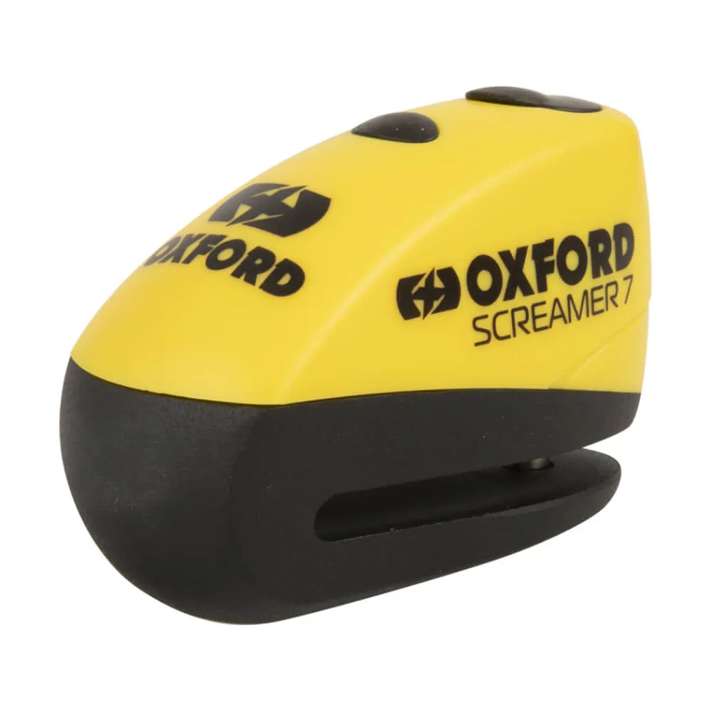 Oxford Screamer 7 Alarm Disc Lock Yellow / Black