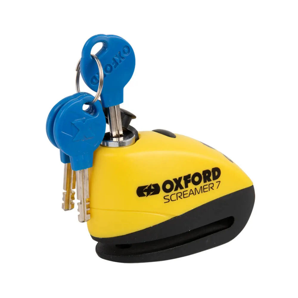 Oxford Screamer 7 Alarm Disc Lock Yellow / Black