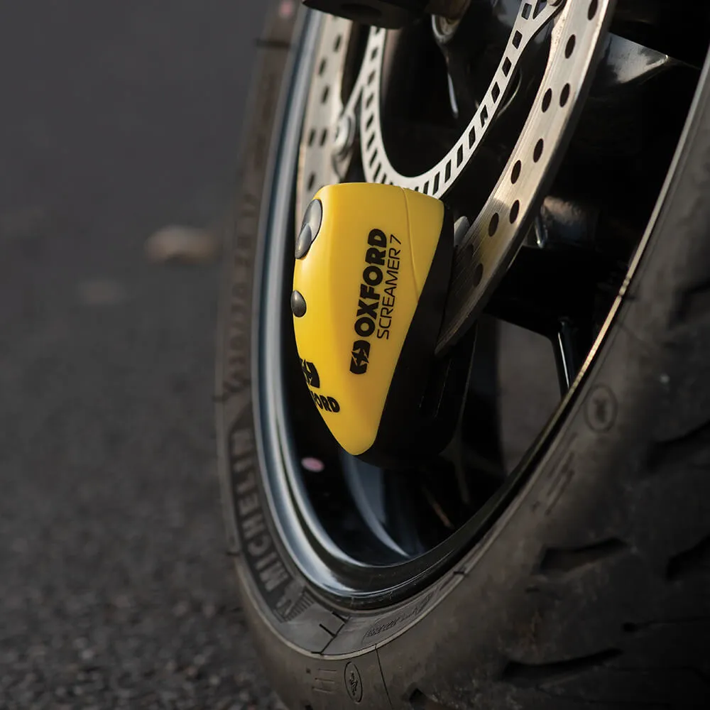 Oxford Screamer 7 Alarm Disc Lock Yellow / Black