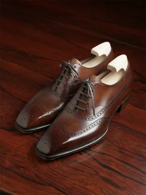Parisian Brown Leather wingtip Oxfords - Formal Shoes