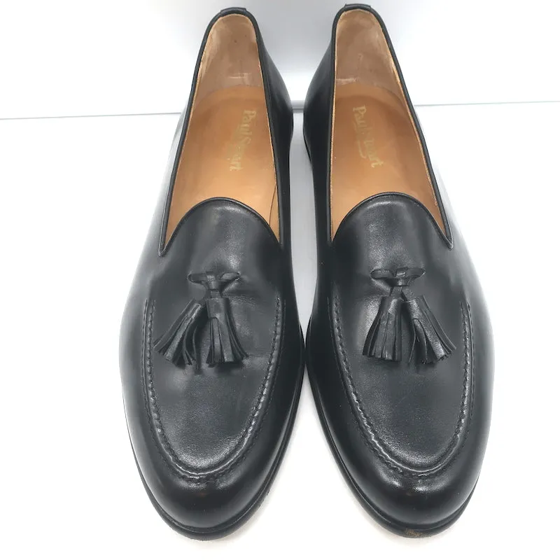 Paul Stuart Tassel Loafers Black Leather Size 11.5