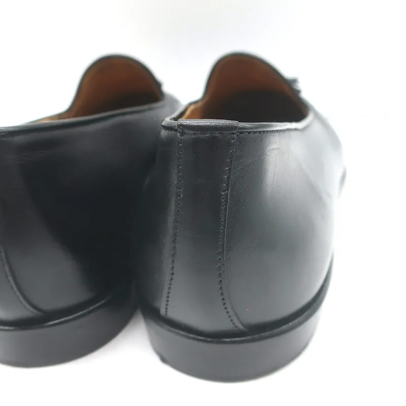 Paul Stuart Tassel Loafers Black Leather Size 11.5