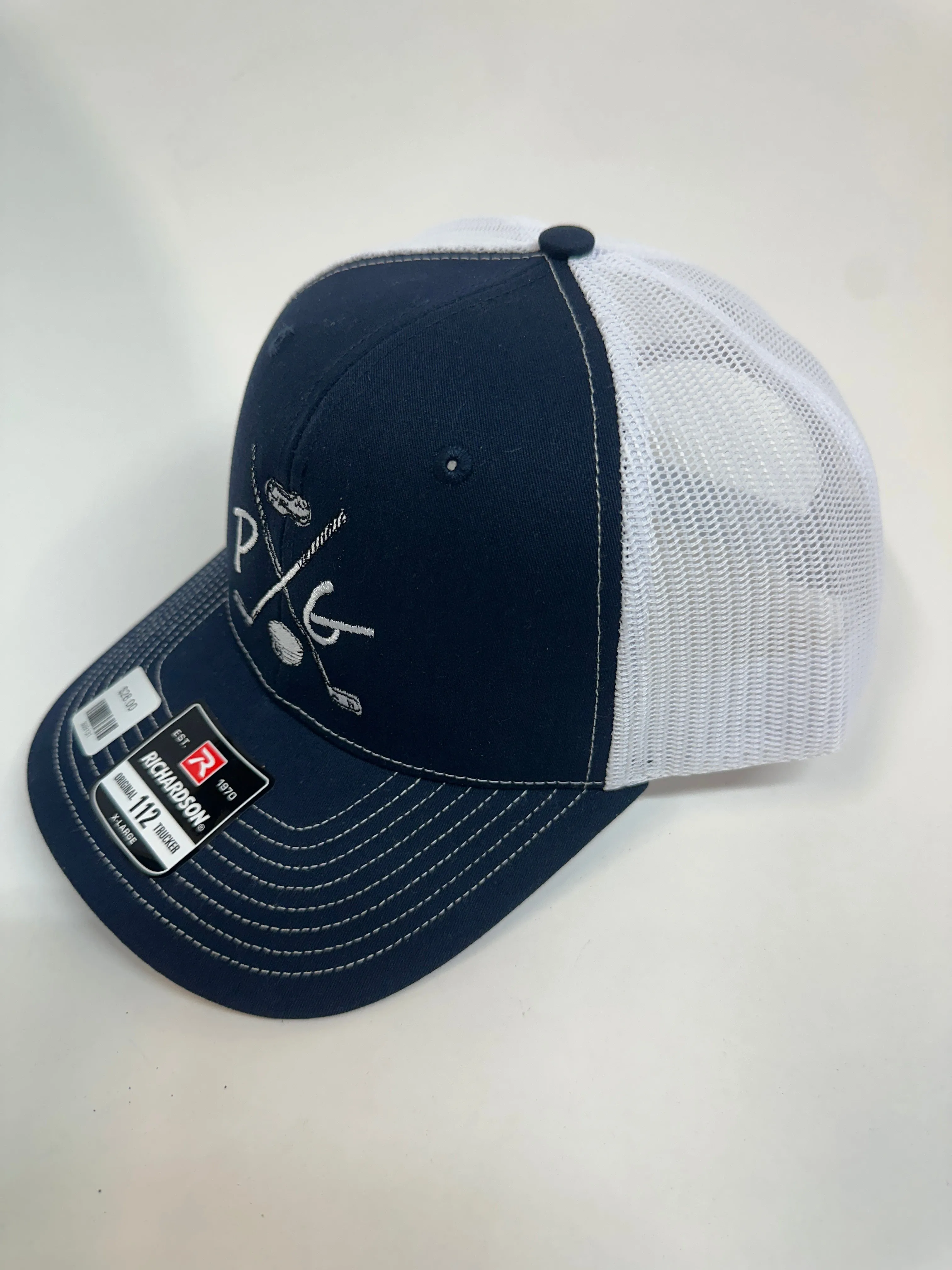 Peanuts and Golf Trucker Golf Hat - Navy/White XL