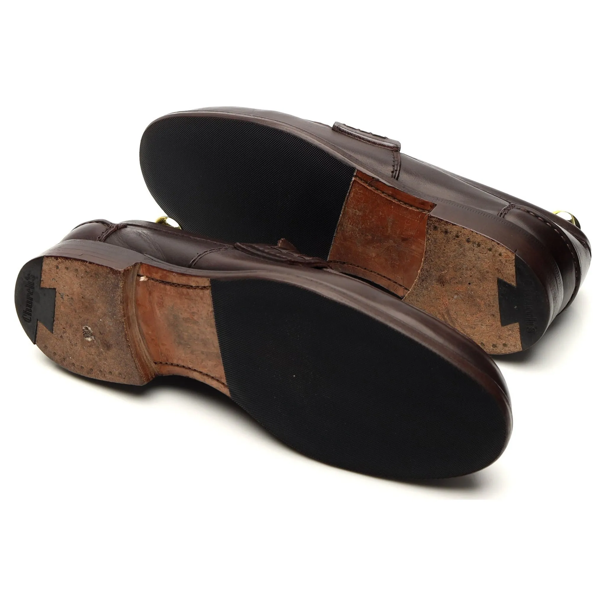 'Pembrey' Dark Brown Leather Loafers UK 7.5 G