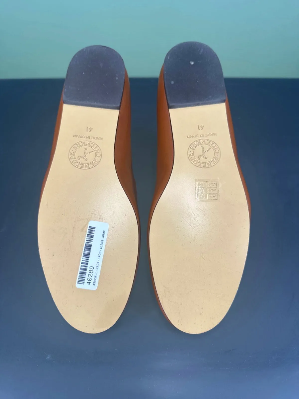 Penelope Chilvers Tan Leather Mary Jane Shoes EU 41 UK 8