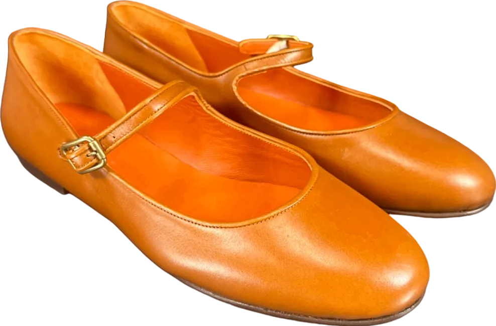 Penelope Chilvers Tan Leather Mary Jane Shoes EU 41 UK 8