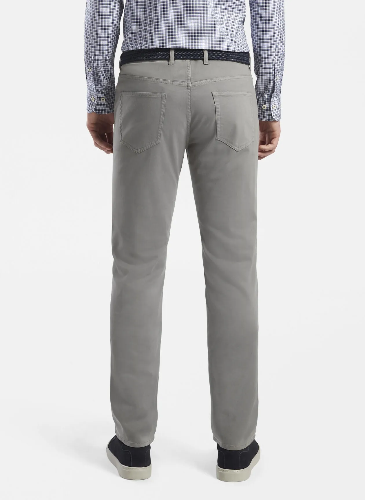 PETER MILLAR ULTIMATE SATEEN FIVE-POCKET PANT - GREY