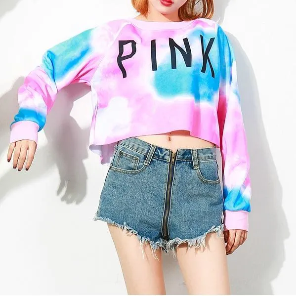 PINK Tie-Dye Sweatshirt