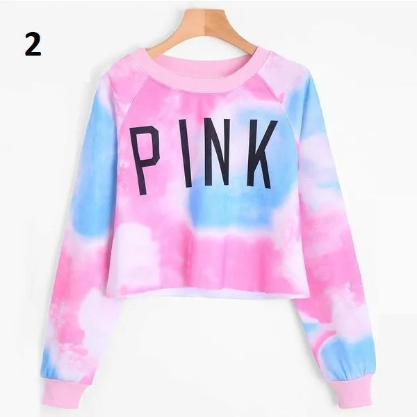 PINK Tie-Dye Sweatshirt