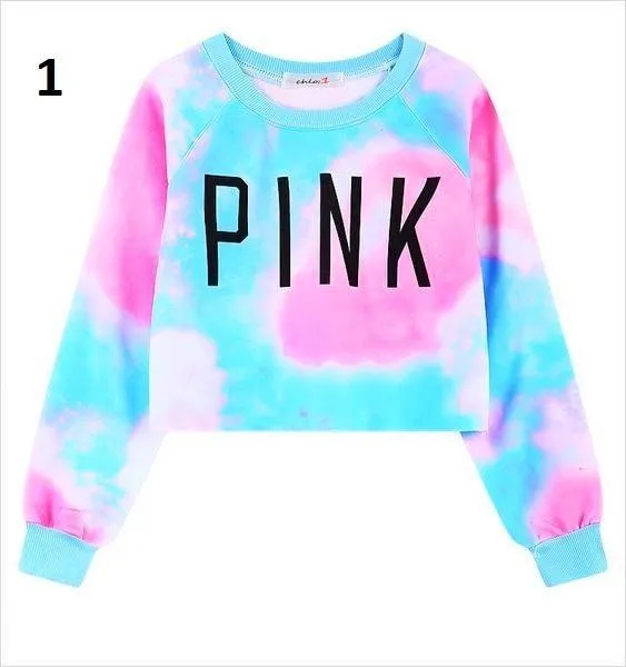 PINK Tie-Dye Sweatshirt