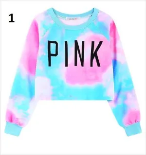 PINK Tie-Dye Sweatshirt