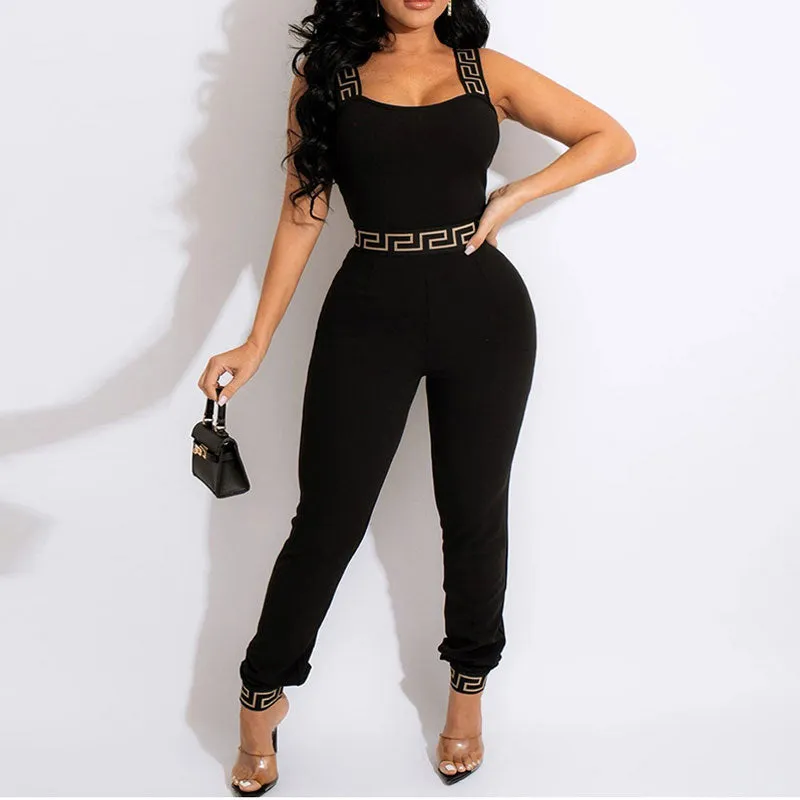 Plaid Print Sleeveless Spaghetti Strap Jumpsuit