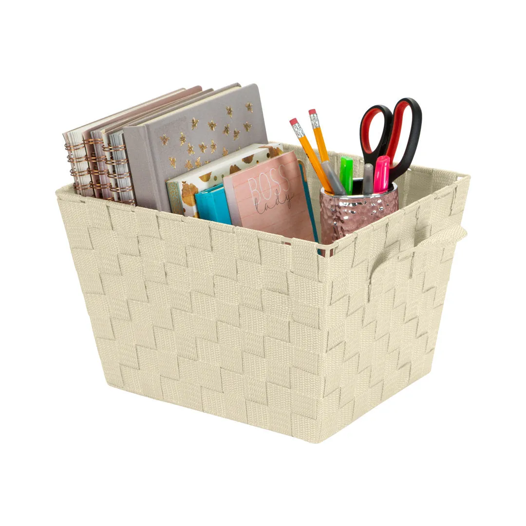 Plastic Basket Zipcode Design™ Color: Ivory Pack Size: 1, Size: Small