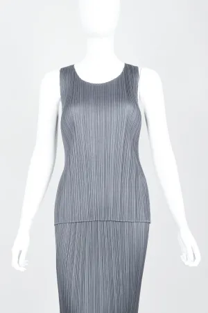 Pleated Tank & Midi Skirt Set
