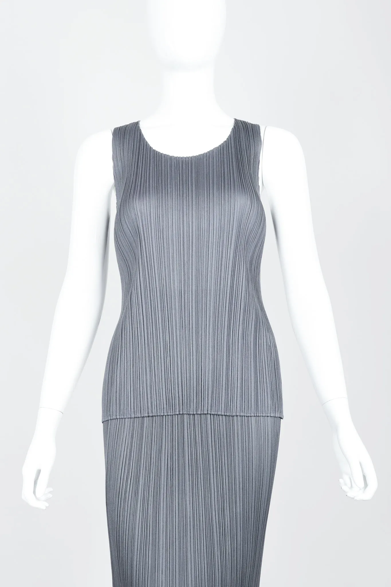 Pleated Tank & Midi Skirt Set