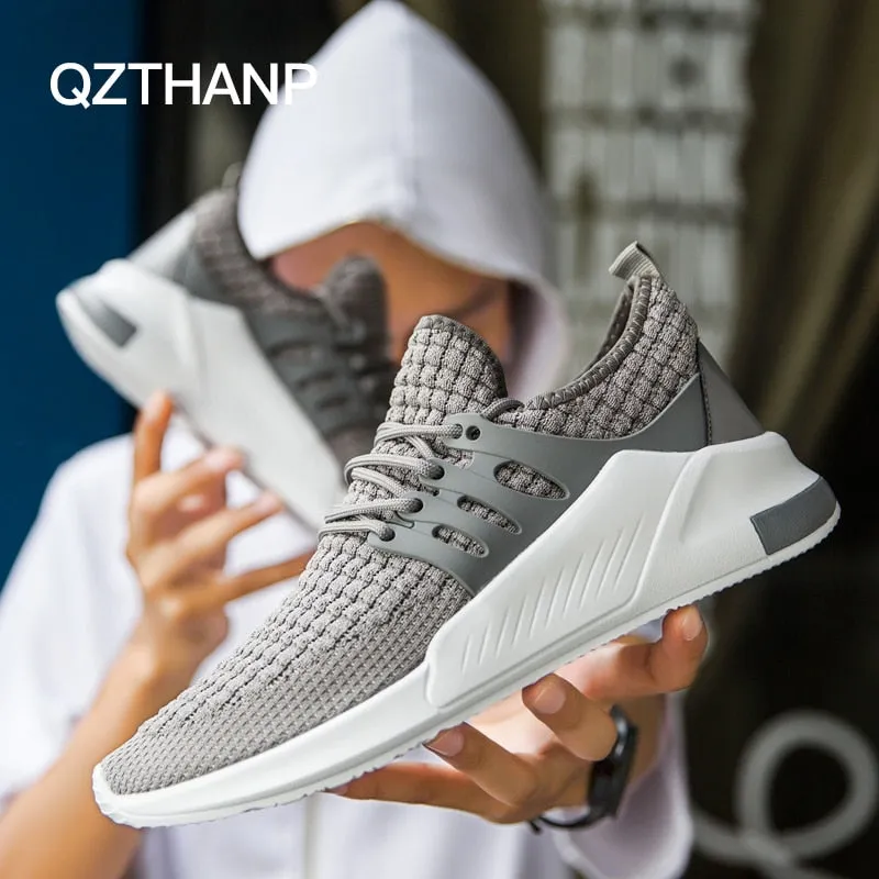 Popular hot sale Men new Spring Breathable Mesh male fashion causal shoes for men lace-up Rubber Ultra Light Weight shoe