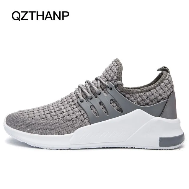 Popular hot sale Men new Spring Breathable Mesh male fashion causal shoes for men lace-up Rubber Ultra Light Weight shoe