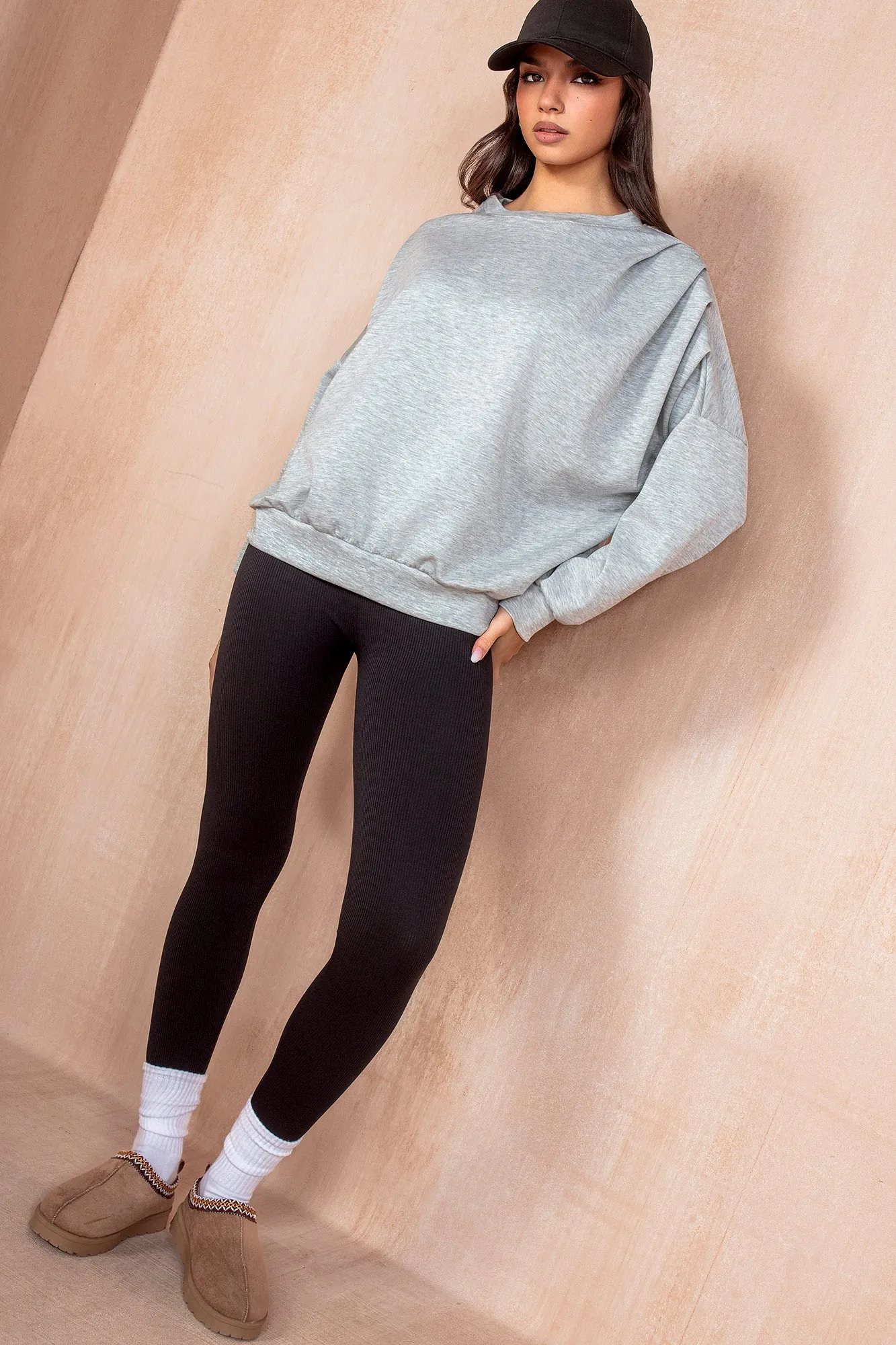 Priscilla Grey Oversized Sweatshirt