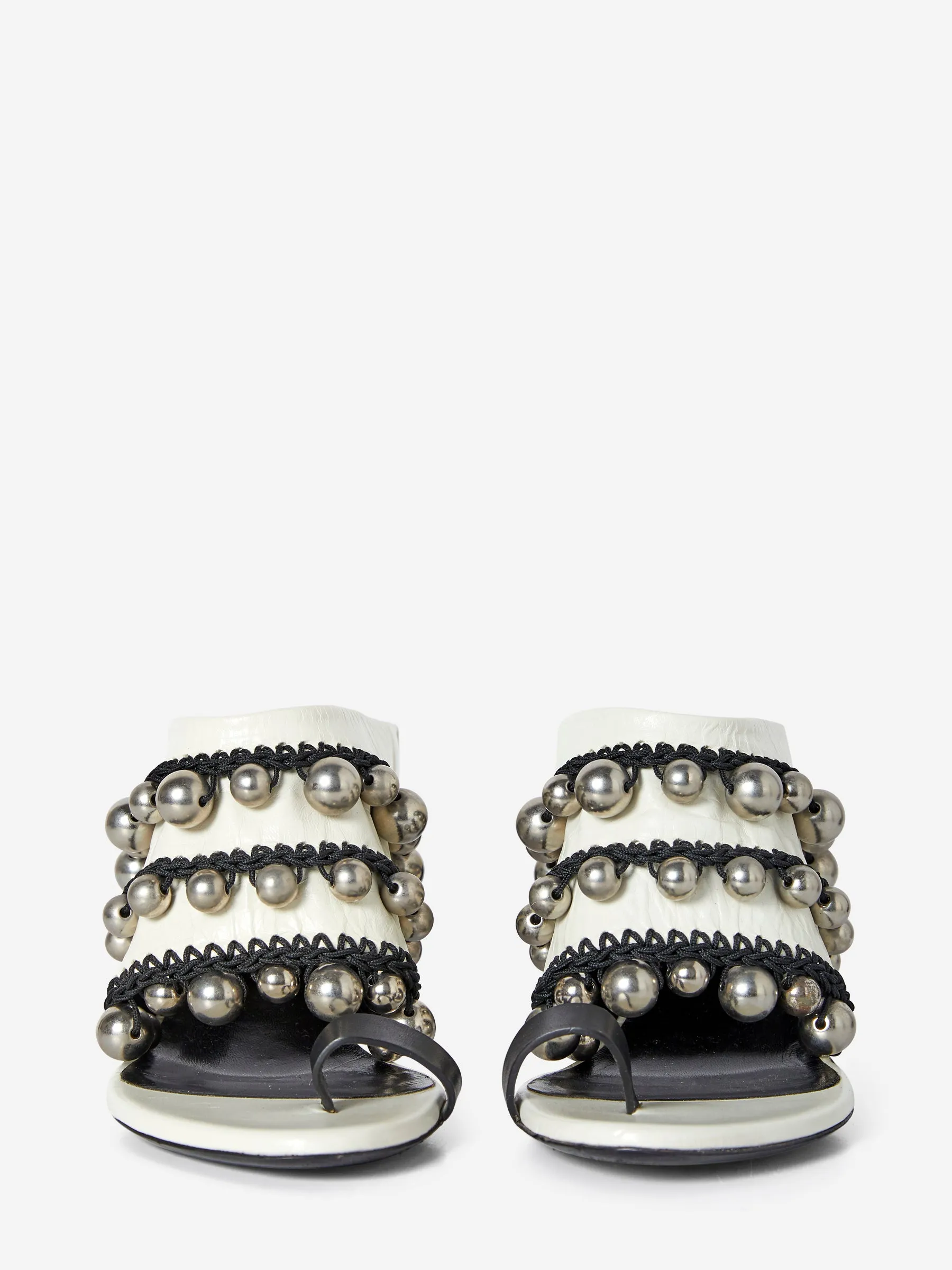 PROENZA SCHOULER STUDDED LEATHER MULES