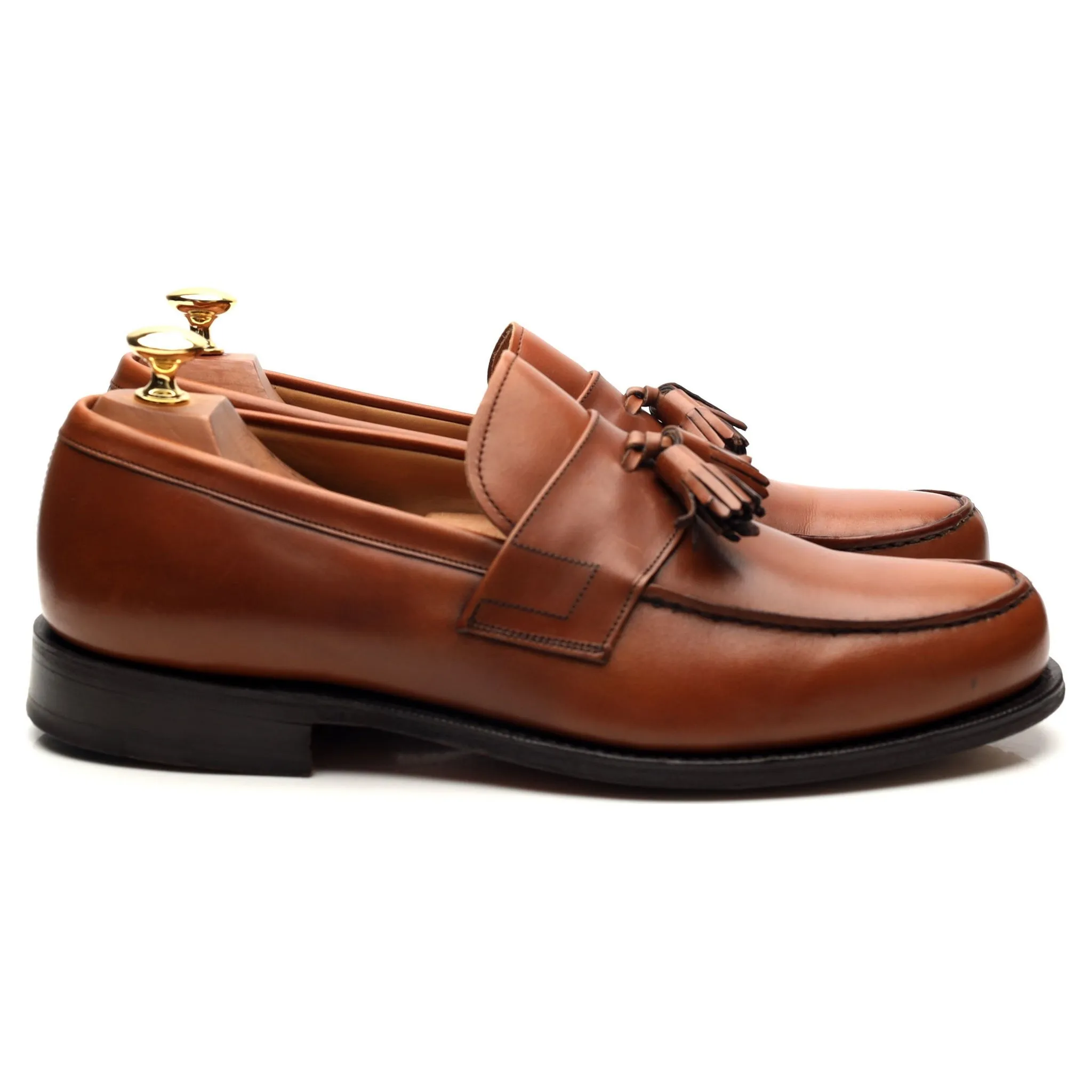 'Radley' Tan Brown Leather Tassel Loafers UK 9.5 F